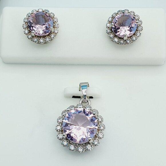 "925 Sterling Silver Cubic Zircon Jewelry Set, UU1P7A7039 - Picture 6 of 9